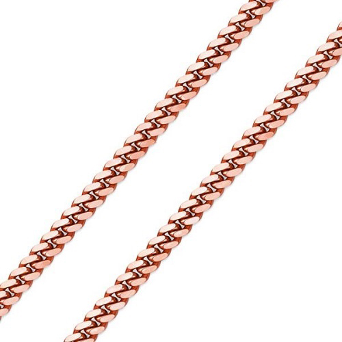 4mm 14K Rose Gold Solid Men's Miami Cuban Link Chain 20-24in