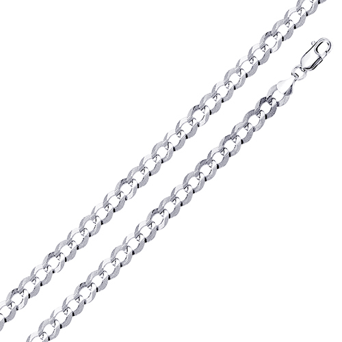 4mm Sterling Silver Solid Men's Curb Cuban Link Chain Necklace 16-30in