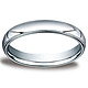 4mm Domed Comfort-Fit Milgrain Wedding Band by Benchmark Rings in Solid 14K White Gold thumb 0