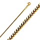 1.5mm 18K Yellow Gold Solid Franco Chain Necklace 16-30in thumb 0