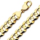 Men's 14mm 14K Yellow Gold Solid Concave Curb Cuban Link Chain Necklace 24-30in thumb 0