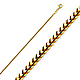 1mm 14K Yellow Gold Solid Franco Chain Necklace 16-30in thumb 0