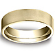 6mm Flat Brushed Comfort-Fit 14K Yellow Gold Wedding Band by Benchmark Rings thumb 0