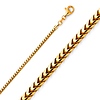 2mm 18K Yellow Gold Solid Franco Chain Necklace 18-30in