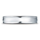 4mm Concave Low Domed Comfort-Fit Wedding Band by Benchmark Ring - Solid 14K White Gold thumb 0