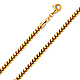 3.7mm 18K Yellow Gold Solid Franco Chain Necklace 18-30in thumb 0