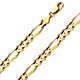 7mm 18K Yellow Gold Solid Men's Figaro Link Chain Necklace 20-24in thumb 0