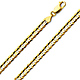 6mm 14K Yellow Gold Solid Men's Concave Curb Cuban Link Chain Necklace 18-30in thumb 0