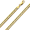 6mm 14K Yellow Gold Solid Men's Concave Curb Cuban Link Chain Necklace 18-30in