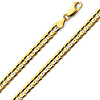 6mm 18K Yellow Gold Solid Men's Concave Curb Cuban Link Chain Necklace