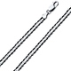 5mm 14K White Gold Solid Men's Concave Curb Cuban Link Chain Necklace 16-30in thumb 0