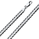 7mm 18K White Gold Men's Solid Concave Curb Cuban Link Chain Necklace 22-30in thumb 0