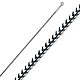 1mm 18K White Gold Solid Franco Chain Necklace 16-30in thumb 0