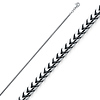 1mm 18K White Gold Solid Franco Chain Necklace 16-30in