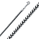 3mm 18K White Gold Solid Franco Chain Necklace 20-30in thumb 0