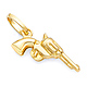 Pistol Charm Pendant in 14K Yellow Gold - Petite thumb 0