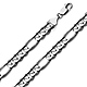 8mm 14K White Gold Solid Men's Figaro Link Chain Necklace 22-30in thumb 0