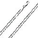 5mm Sterling Silver Solid Figaro Link Chain Necklace 16-30in thumb 0