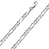 5mm Sterling Silver Solid Figaro Link Chain Necklace 16-30in
