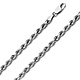 4mm 14K White Gold Solid Men's Diamond-Cut Rope Chain Necklace thumb 0