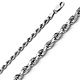 3.5mm 14K White Gold Solid Diamond-Cut Rope Chain Necklace 18-30in thumb 0