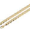 9mm 14K Yellow Gold Solid Men's  Mariner Chain Necklace 22-26in