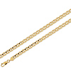 6mm 14K Yellow Gold Solid Men's Mariner Chain Necklace 22-24in