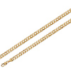 6mm 14K Yellow Gold Solid Men's Pave Concave Curb Cuban Link Chain Necklace 20-26in