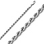 2.5mm Sterling Silver Solid Diamond-Cut Rope Chain Necklace 16-30in