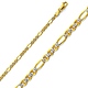 2.5mm 14K Two-Tone Gold Solid Figamariner Chain Necklace 16-24in thumb 0
