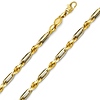 4mm 14K Yellow Gold Solid Men's Diamond-Cut Milano Rope Chain Necklace 22-26in