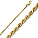 1.5mm 14K Yellow Gold Solid Diamond-Cut Rope Chain Necklace - Heavy 16-24in thumb 0