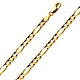 5mm 18K Yellow Gold Solid Figaro Link Chain Necklace 16-30in thumb 0