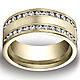 8mm Satin Duo Eternity Diamond Ring in Solid 14K Yellow Gold 1.50ctw thumb 0