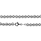 6mm Solid 10K White Gold Men's Moon Cut Chain Necklace 24-40in thumb 0