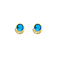 5mm Birthstone Color Round-Cut CZ Stud Earrings in 14K Yellow Gold thumb 0