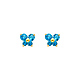 Butterfly Birthstone Color CZ Stud Earrings in 14K Yellow Gold thumb 0