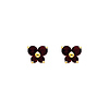 Butterfly Birthstone Color CZ Stud Earrings in 14K Yellow Gold