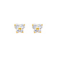 Butterfly Birthstone Color CZ Stud Earrings in 14K Yellow Gold thumb 0