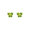 Butterfly Birthstone Color CZ Stud Earrings in 14K Yellow Gold