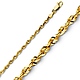 2.5mm 14K Yellow Gold Solid Diamond-Cut Rope Chain Necklace 16-24in thumb 0