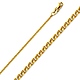 1.5mm Solid 14K Yellow Gold Flat Open Spiga Wheat Chain Necklace 16-22in thumb 0