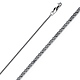 1.1mm Solid 14K White Gold Round Braided Spiga Wheat Chain Necklace 16-24in thumb 0
