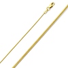 0.8mm 14K Yellow Gold Solid Snake Chain Necklace 16-20in