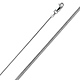 0.8mm 14K White Gold Solid Snake Chain Necklace 16-20in thumb 0