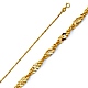 1.2mm 14K Yellow Gold Solid Singapore Chain Necklace 16-22in thumb 0