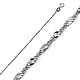 1.2mm Solid 14K White Gold Singapore Chain Necklace 16-22in thumb 0