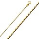 1mm Solid 14K Yellow Gold Snail Link Chain Necklace 16-22in thumb 0