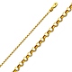 2.1mm 14K Yellow Gold Solid Classic Rolo Cable Chain Necklace 16-24in thumb 0