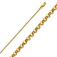 1.6mm 14K Yellow Gold Solid Diamond-Cut Angled Rolo Cable Chain Necklace 16-24in thumb 0